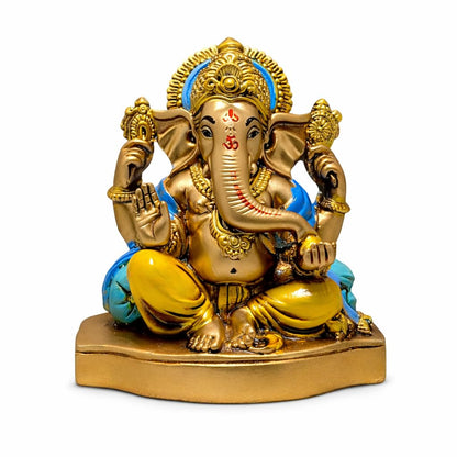 Lord Ganesha Idol for Home & Temple | Premium Golden & Multicolor Ganesh Ji Murti