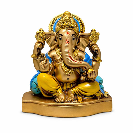 Lord Ganesha Idol for Home & Temple | Premium Golden & Multicolor Ganesh Ji Murti