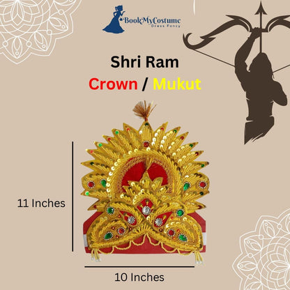 BookMyCostume Shri Ram Hindu God Crown