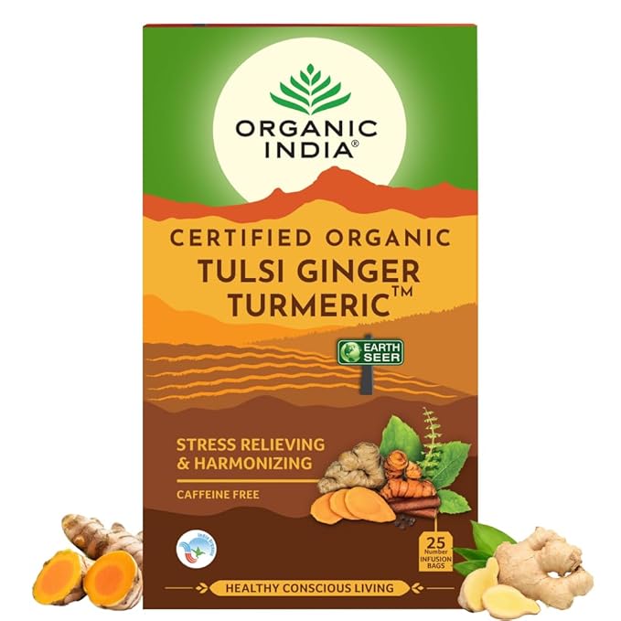 Organic India Tulsi Ginger Turmeric Tea