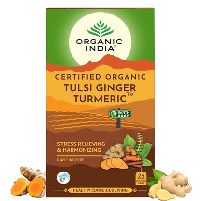 Organic India Tulsi Ginger Turmeric Tea