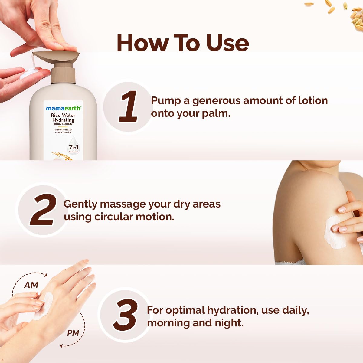 Mamaearth Rice Water Hydrating Body Lotion - PUSHMYCART