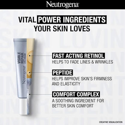 Neutrogena Visible Repair Retinol + Peptide Night Eye Cream - PUSHMYCART