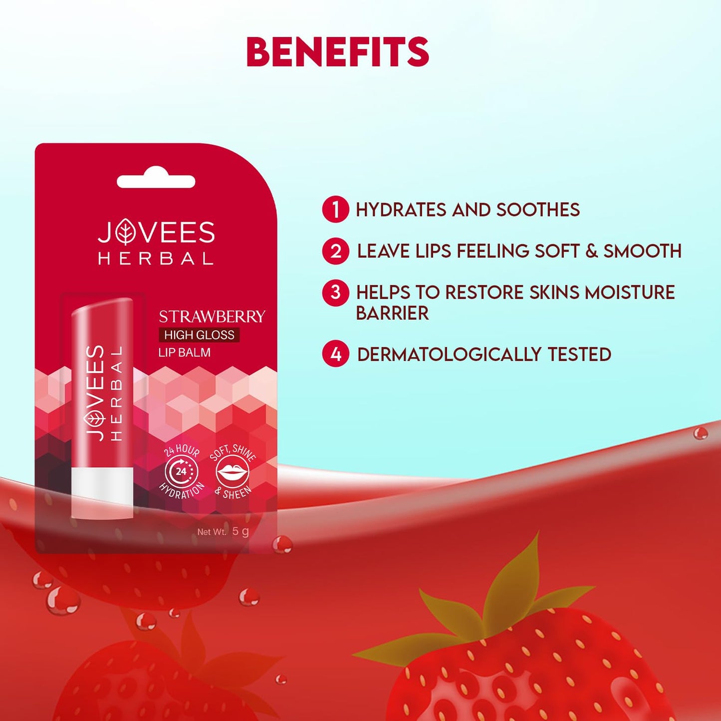 Jovees Strawberry High Gloss Lip Balm