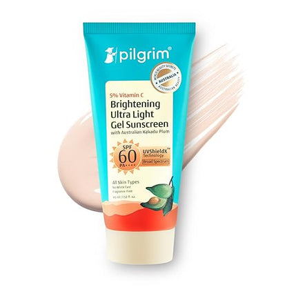 Pilgrim 5% Vitamin C Brightening Ultra Light Gel Sunscreen SPF 60 PA++++