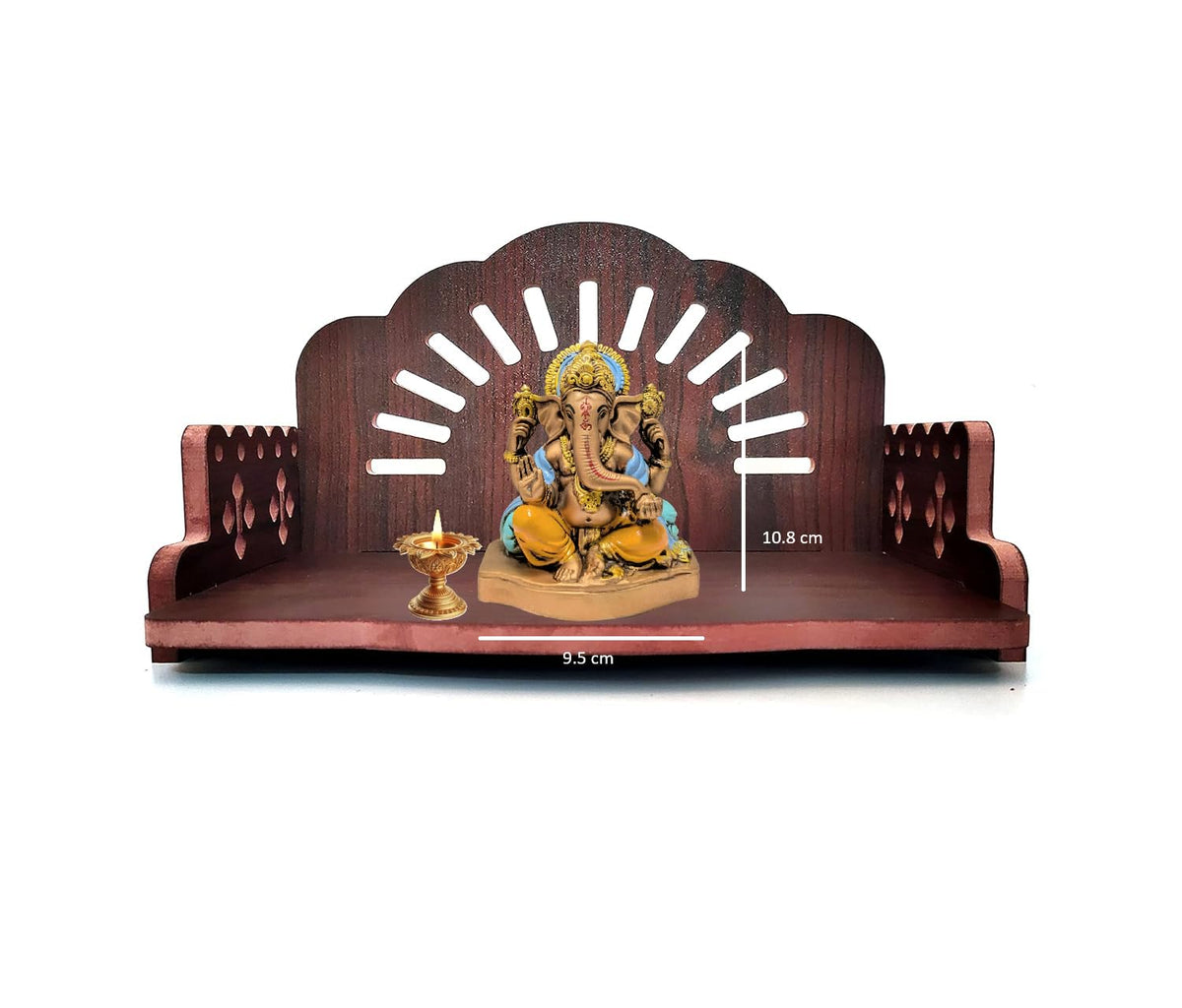 Lord Ganesha Idol for Home & Temple | Premium Golden & Multicolor Ganesh Ji Murti