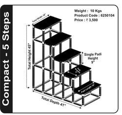 Giri Plastic Golu Padi 5C | 5 Compact Golu Stand| Multi Purpose Navratri Golu Rack