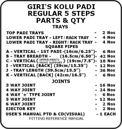 Giri Plastic Golu Padi 5R | 5 Regular Golu Stand| Multi Purpose Navratri Golu Rack