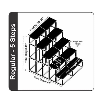 Giri Plastic Golu Padi 5R | 5 Regular Golu Stand| Multi Purpose Navratri Golu Rack