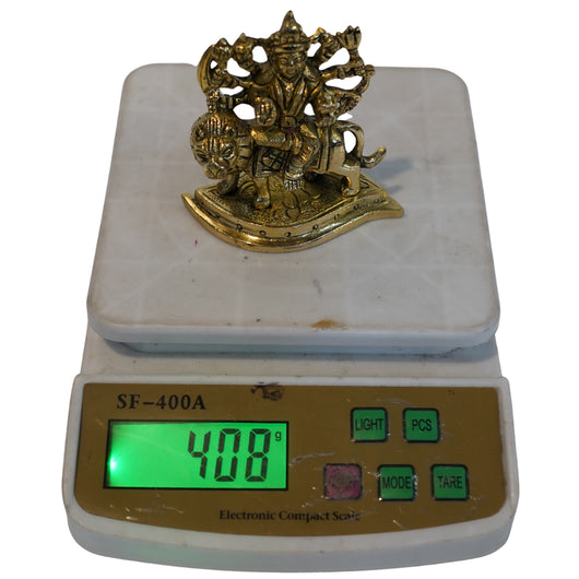 Brass Durga Idol for Home Temple DÃ©cor 408g