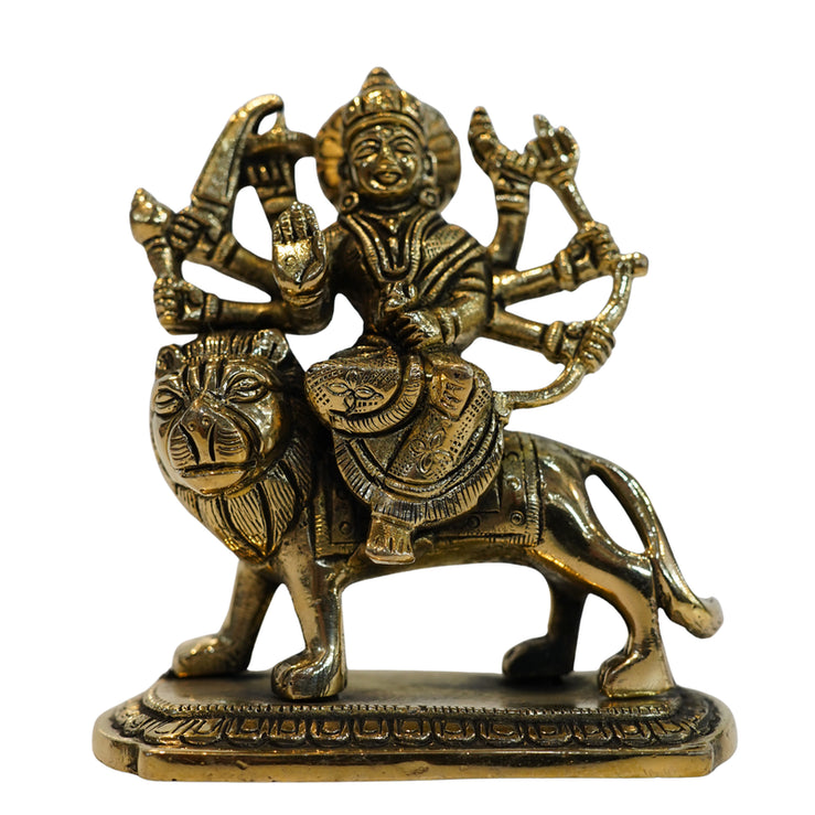 Brass Durga Mata Sacred Religious Statue 737g