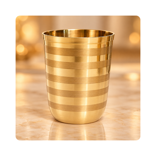 Mahita Collections Brass Glass for Serving Water 182g