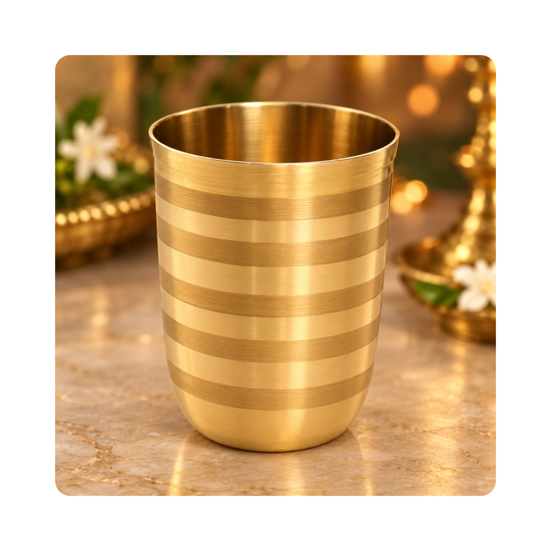 Mahita Collections Brass Glass for Serving Water 182g
