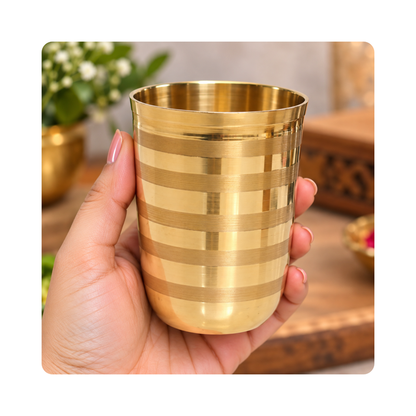 Mahita Collections Brass Glass for Serving Water 182g