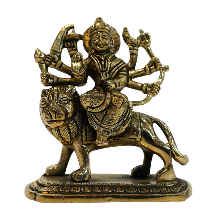 Brass Durga Mata Sacred Religious Statue 737g