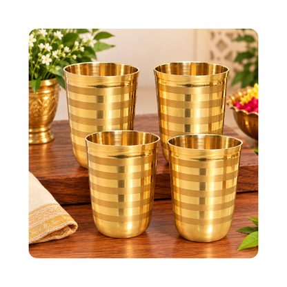 Mahita Collections Brass Glass for Serving Water 182g