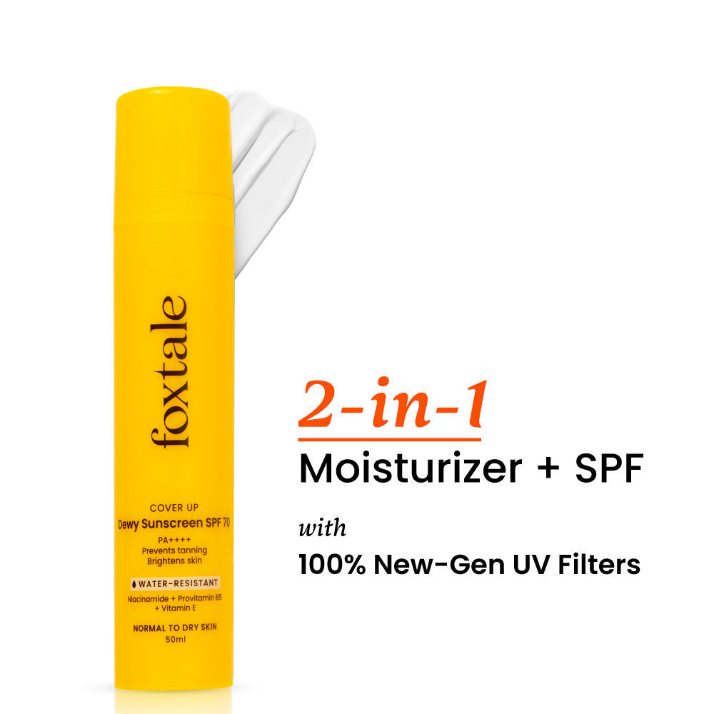 Foxtale Dewy Sunscreen SPF 70 PA++++ with Niacinamide – 50 ml