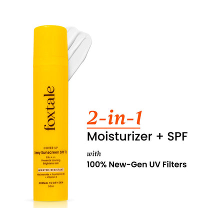 Foxtale Dewy Sunscreen SPF 70 PA++++ with Niacinamide – 50 ml