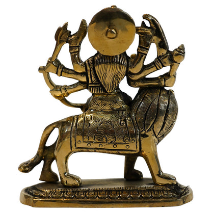 Brass Durga Mata Sacred Religious Statue 737g