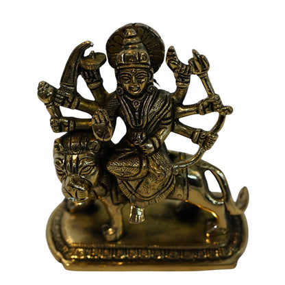 Brass Durga Mata Sacred Religious Statue 737g