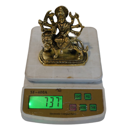 Brass Durga Mata Sacred Religious Statue 737g