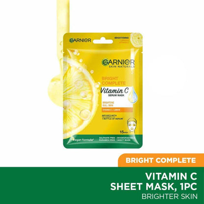 Garnier Bright Complete Vitamin C Serum Sheet Mask