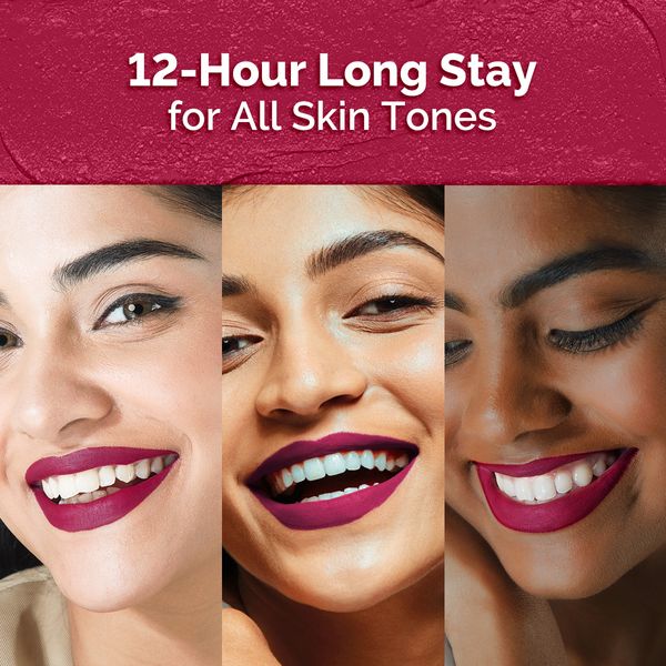 Mamaearth Moisture Matte Longstay Lipstick Berrylicious Magenta