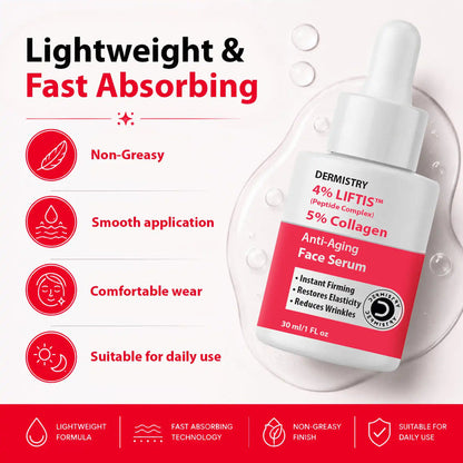 Dermistry Instant & Intense Face Lift Serum – Tighten & Firm Fast