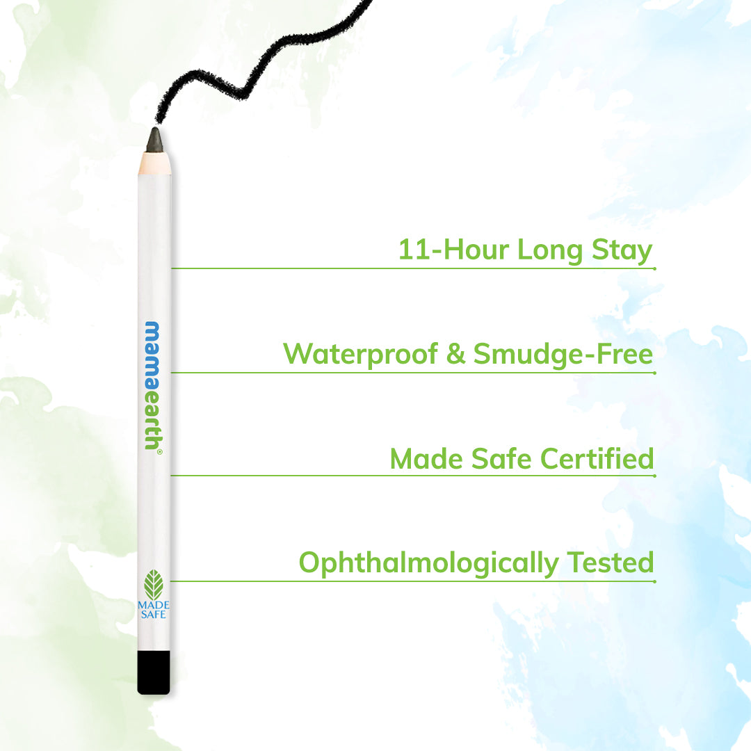 Mamaearth Charcoal Black Long Stay Kohl With Sharpener