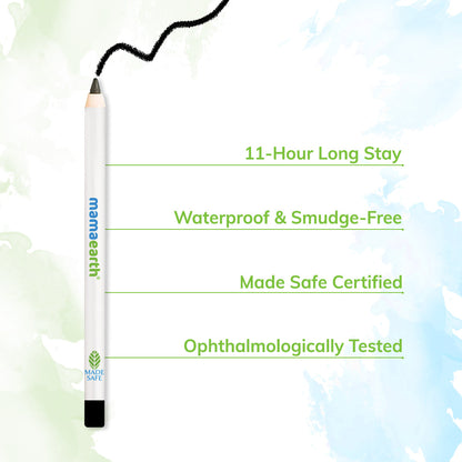 Mamaearth Charcoal Black Long Stay Kohl With Sharpener