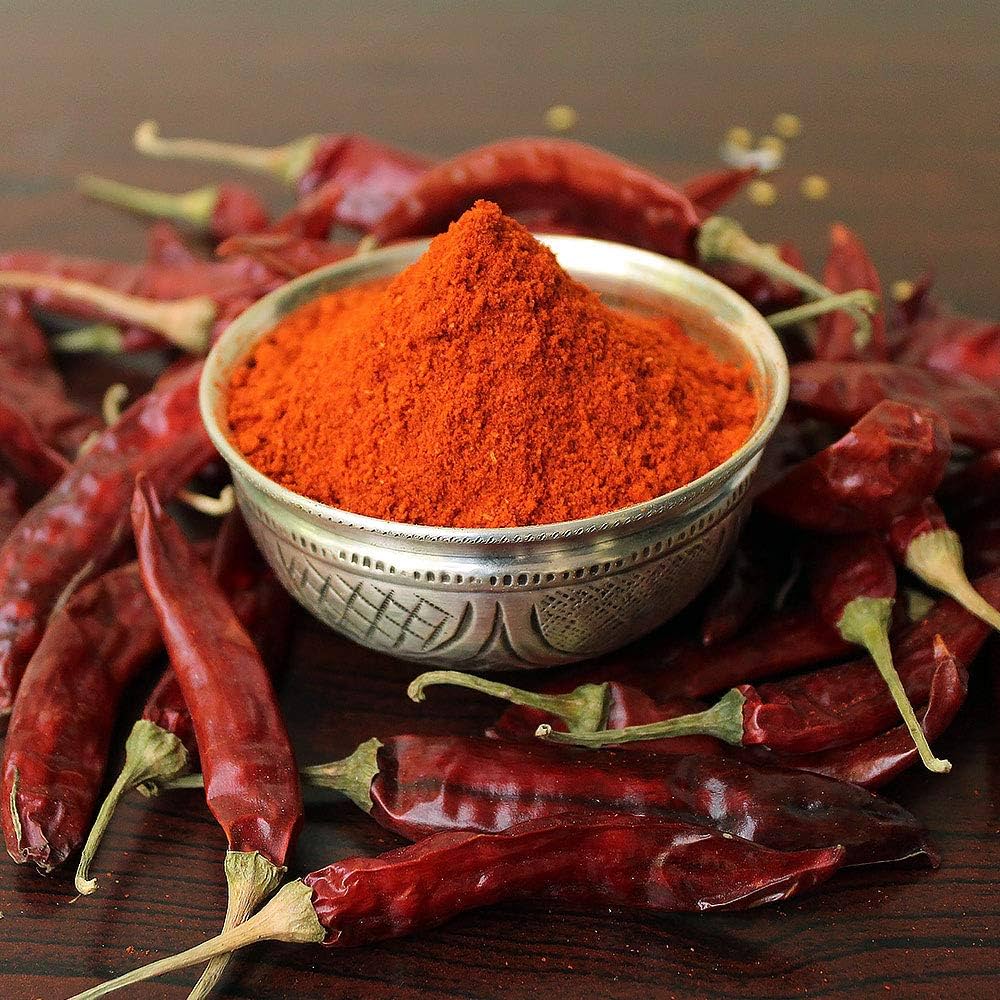 Naturogin Chilli Powder for Making Pickles : Stone Grinder Grounded Spicy GUNTUR Red Chilli Powder