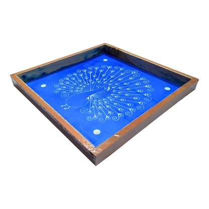 Anciently Peacock Rangoli Stencil Wooden