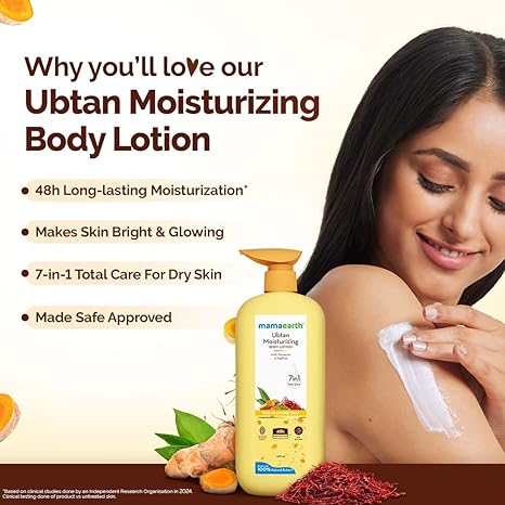 Mamaearth Ubtan Moisturizing Body Lotion - PUSHMYCART