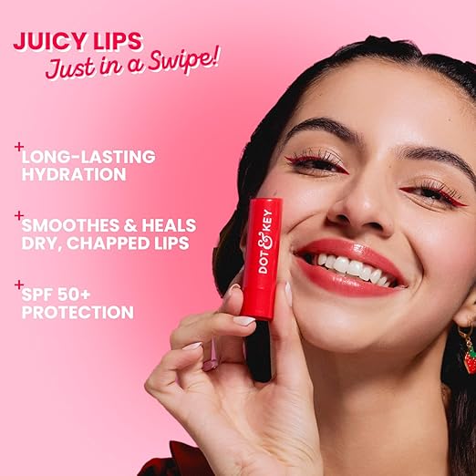 Dot & Key Barrier Repair Hydrating Lip Balm Spf 50- Strawberry Red