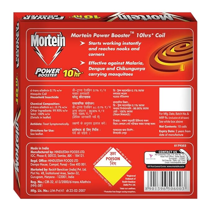 Mortein PowerBooster Coil 10 Hr 