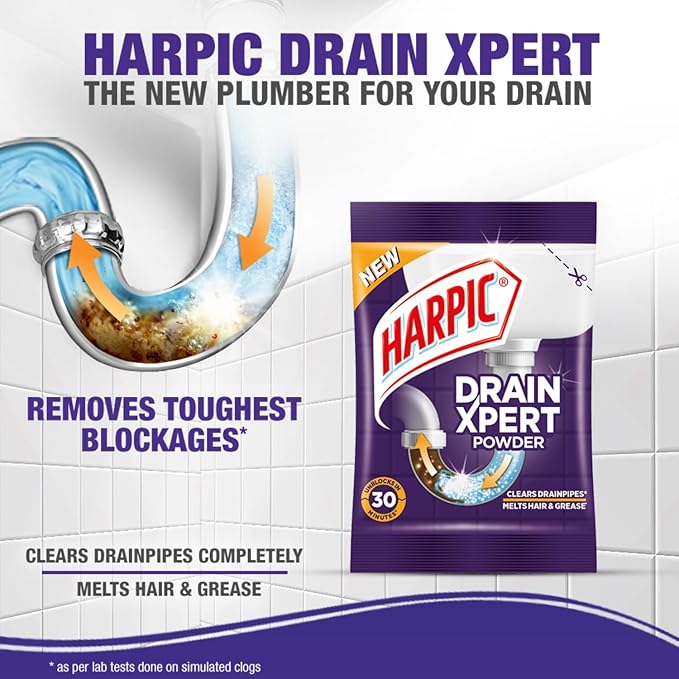 Harpic DrainXpert Drain Cleaner Powder