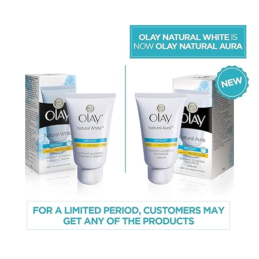 Olay Cream Natural Aura Vitamin B3, Pro B5, E With Uv Protection,40 Gm