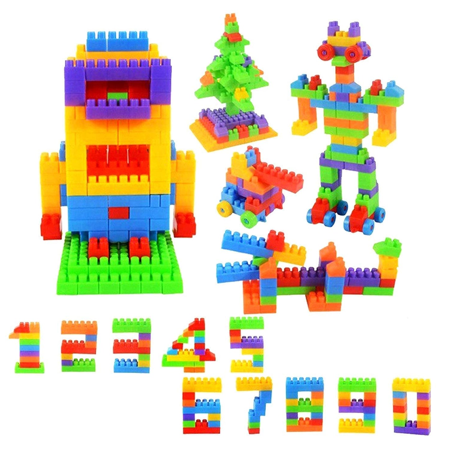 Toyshine Building Blocks with Wheels for Kids