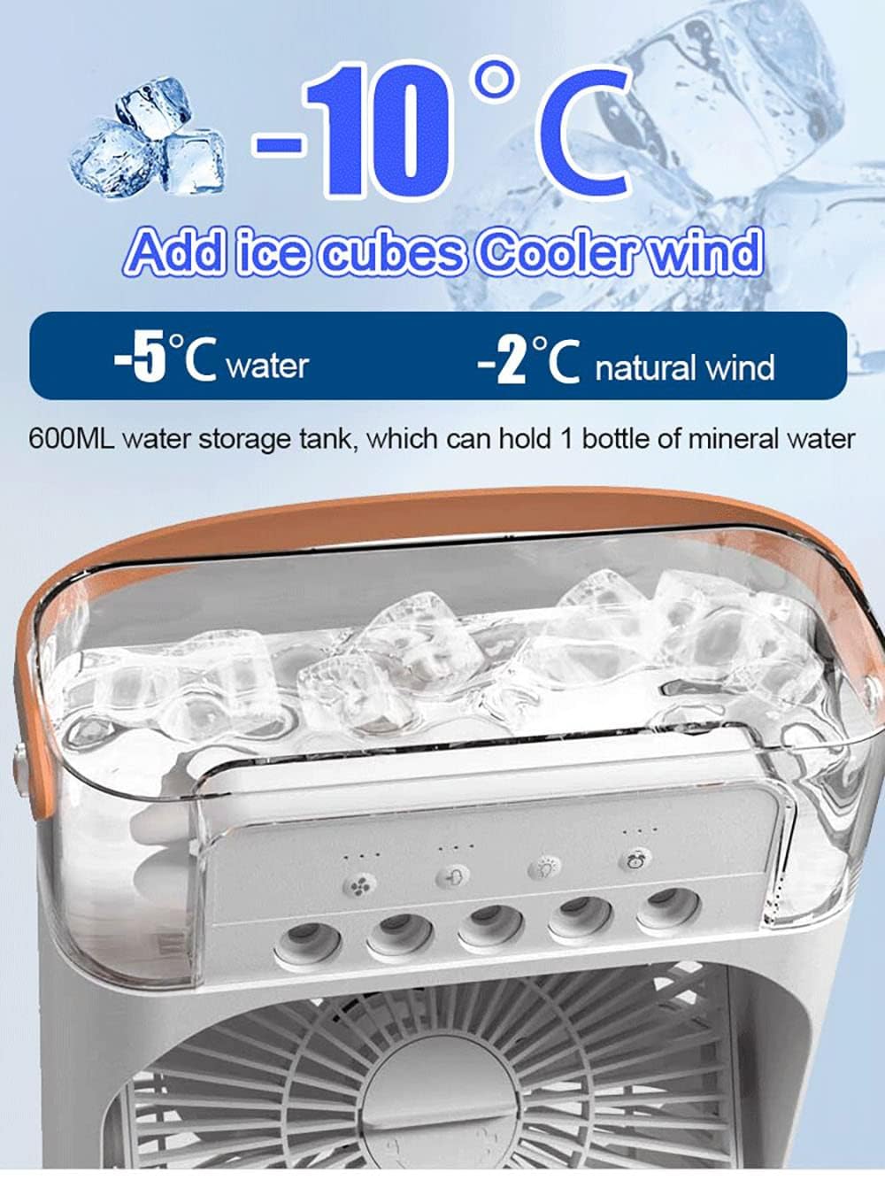Mist Table Fan Portable Table Mist Fan with 5 Hole Spray – Pushmycart.in