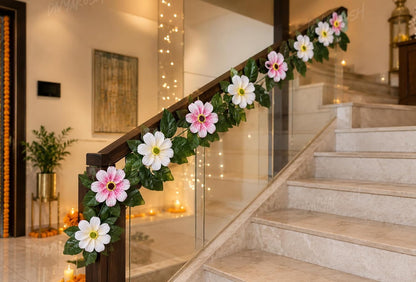 Divyakosh Mango Leaf Vine/Creeper with Cosmos Flowers