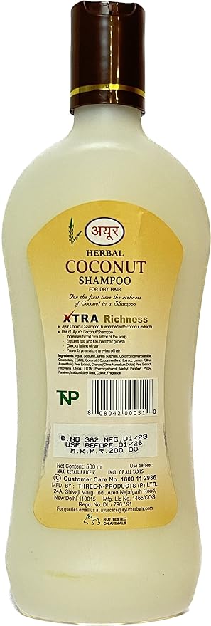 Ayur Herbal, Coconut Shampoo