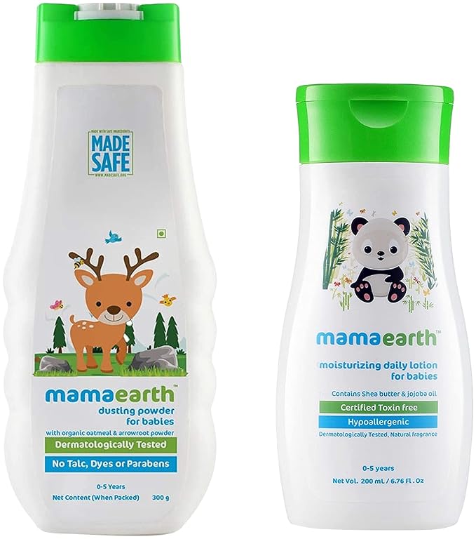Mamaearth Daily Moisturizing Lotion & Mamaearth Dusting Powder - PUSHMYCART