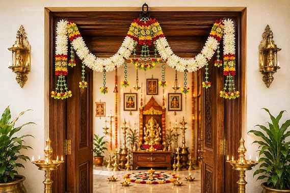 Daedal crafters Crystal Hanging Artificial Flower Toran