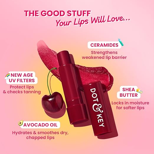 Dot & Key Barrier Repair Hydrating Lip Balm Spf 50- Cherry Crimson