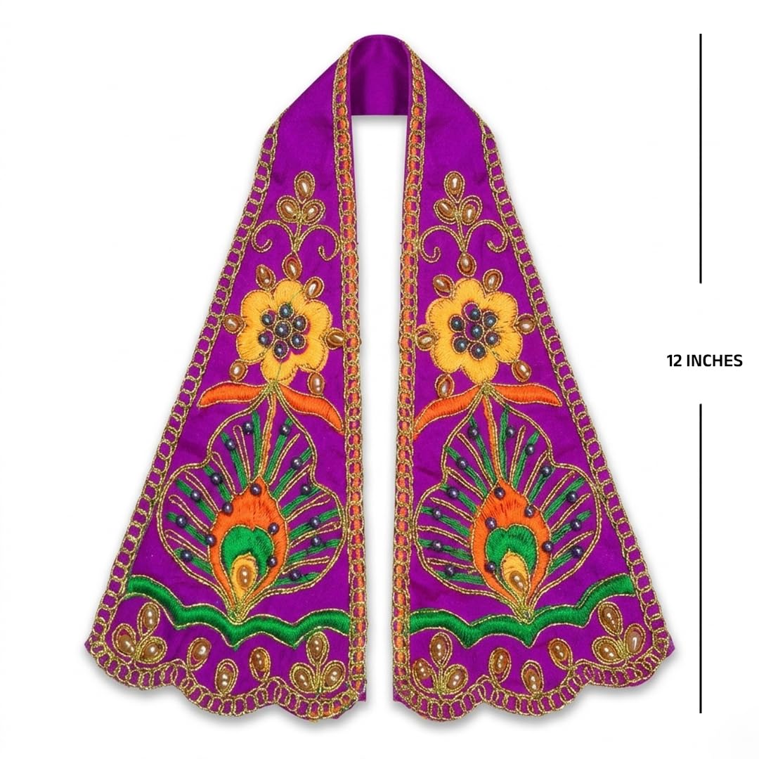 Premium Ganpati Shela for Ganesha Idol Handcrafted Silk Dupatta