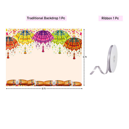 Party Propz Traditional Backdrop Cloth For Decoration