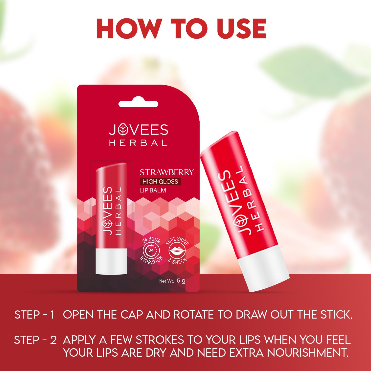 Jovees Strawberry High Gloss Lip Balm