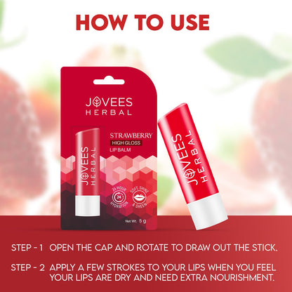 Jovees Strawberry High Gloss Lip Balm