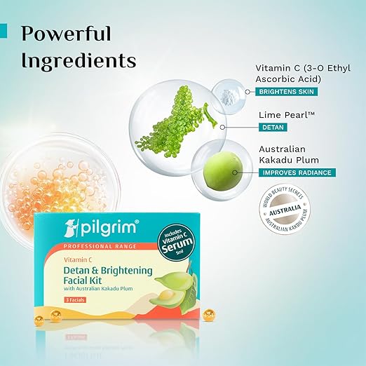 Pilgrim Vitamin C Detan & Brightening Facial Kit