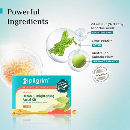 Pilgrim Vitamin C Detan & Brightening Facial Kit